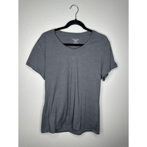Champion Shirt Womens XL Gray V Neck Athletic Tee Soft Lightweight Casual Top - Picture 1 of 4